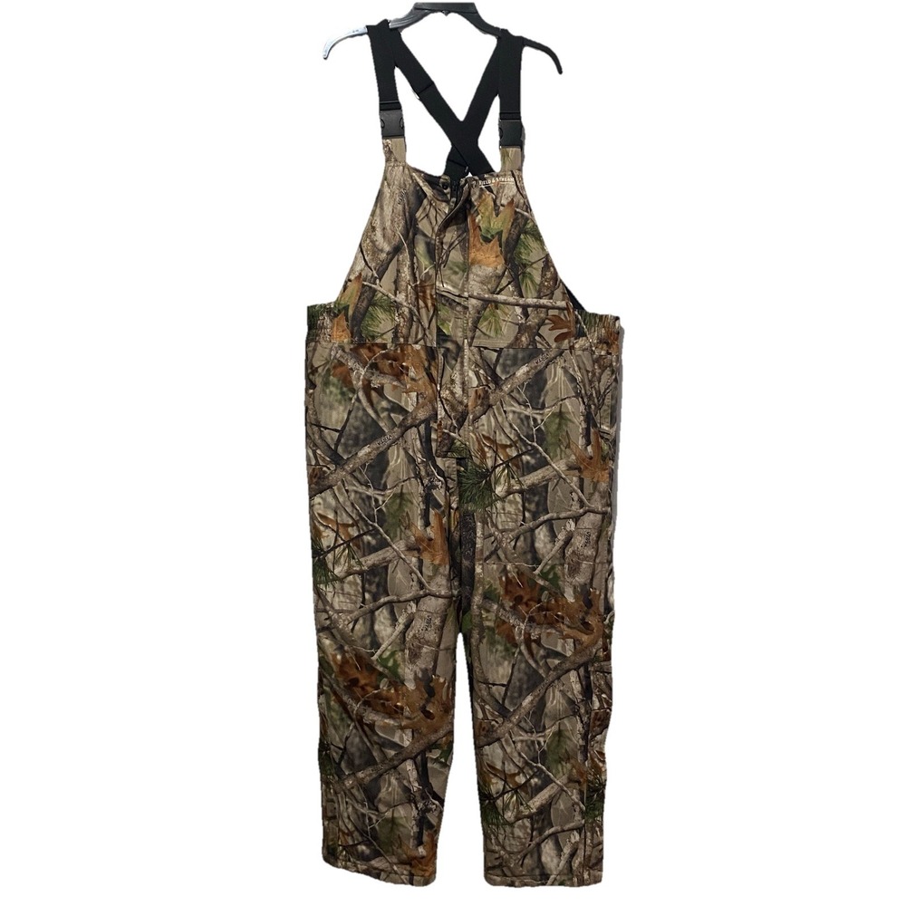 Field & Stream Overalls Mens XXL Camo Hunting HydroProof Insulated Bib Pants